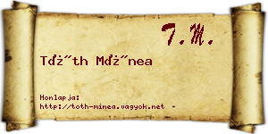 Tóth Mínea névjegykártya